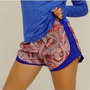 Nike Tempo Paisley track red drawstring short XS